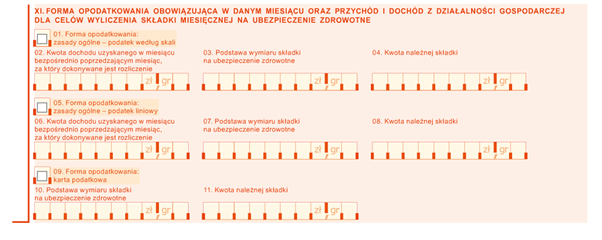 sekcja XI zus dra